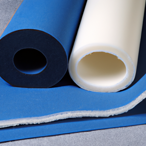 Chinese manufacturer of white and blue polyester fabric furniture adhesive back felt rolls,