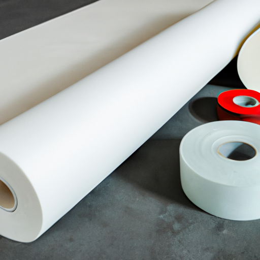 Chinese manufacturer of ecological felt fabric, white self-adhesive vinyl roll, carpet grip on cement floor, polyester needle punched felt roll, Chinese factory,