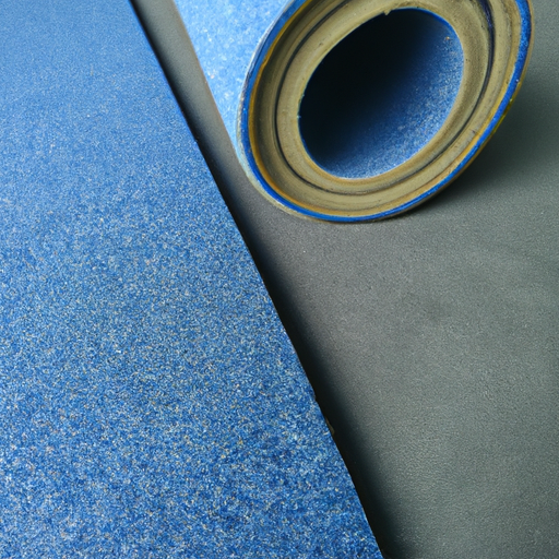 The best elastic fabric coating, felt floor protection roll, produced by Chinese factories, is a blue adhesive backed felt roll synthetic felt fabric,