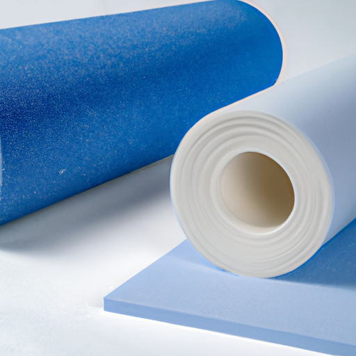 Building protective floor coverings, blue adhesive backing felt rolls, high-quality factory in China, white polyester spray painted pressed wool felt rolls, Chinese supplier,