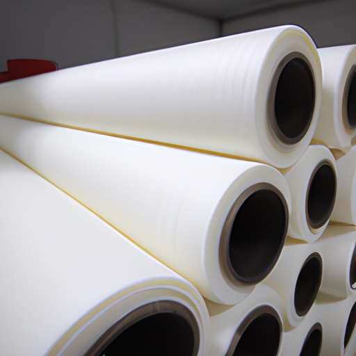 while polyurethane coated nylon fabric backed adhesive felt rolls are produced in Chinese factories,