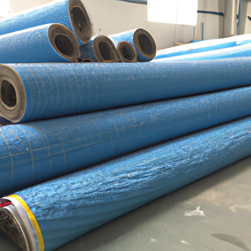 floor protection during construction period, blue white felt rolls, Chinese factory,